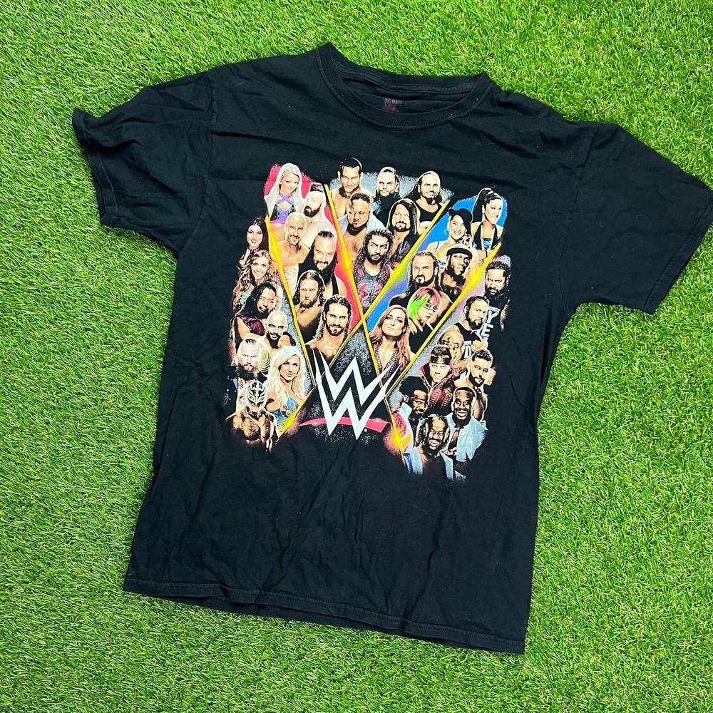 WWE I Was There Superstars T-Shirt Mens M Black‎ Graphic Tour Style Wrestling
